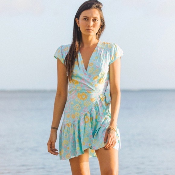 XIX PALMS Capri Wrap Mini Dress - Picture 1 of 10